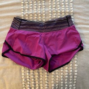 LuluLemon shorts (purple/magenta)
